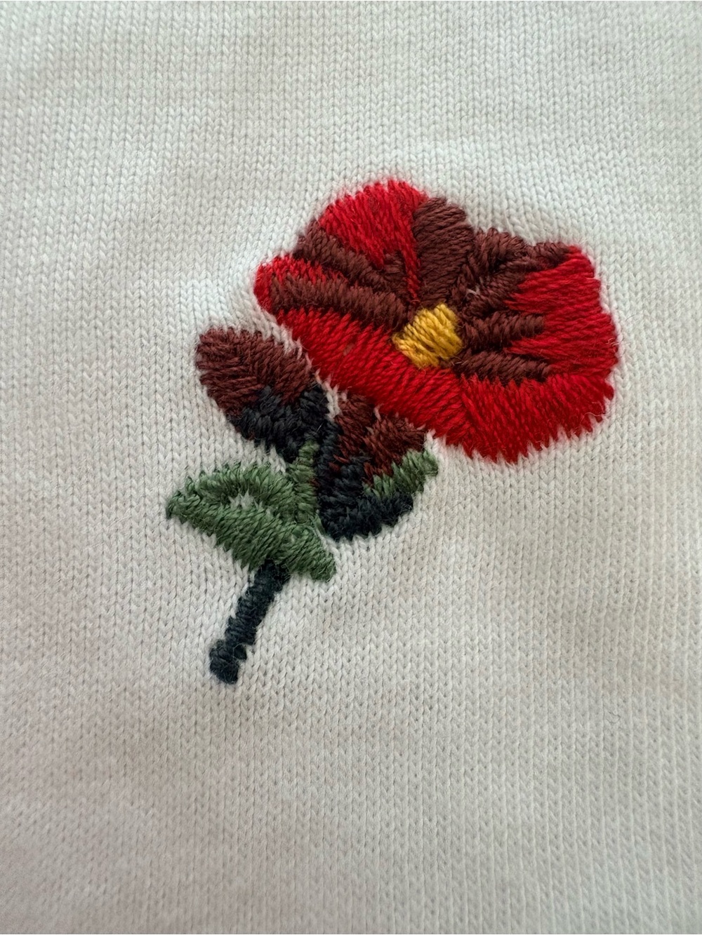 RED Valentino Floral Embroidered Short Sleeve Tee Size M - Picture 5 of 14